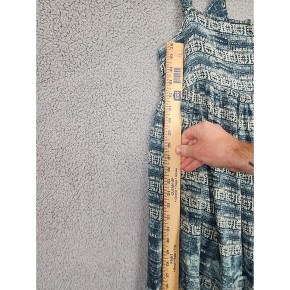 Free People OB397615 Sac Magique Indigo Combo Print Midi Dress w/Pockets Sz S - Picture 8 of 9